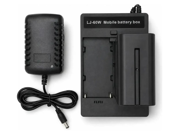 &uu KIT CARGADOR + 2 BATERIAS ZOCALO PARA PANEL ILUMINADOR U600+